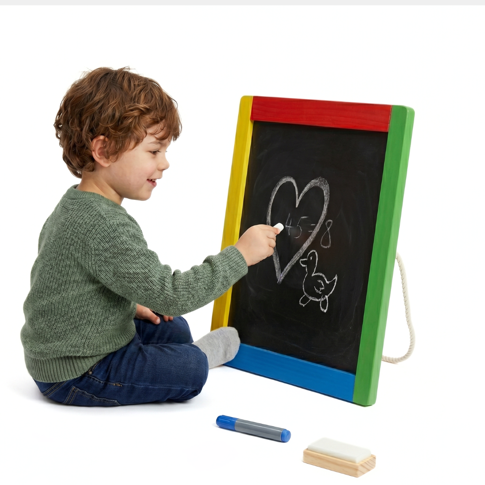 VIGA Wooden Double-Sided Magnetic Chalk Board Accessories