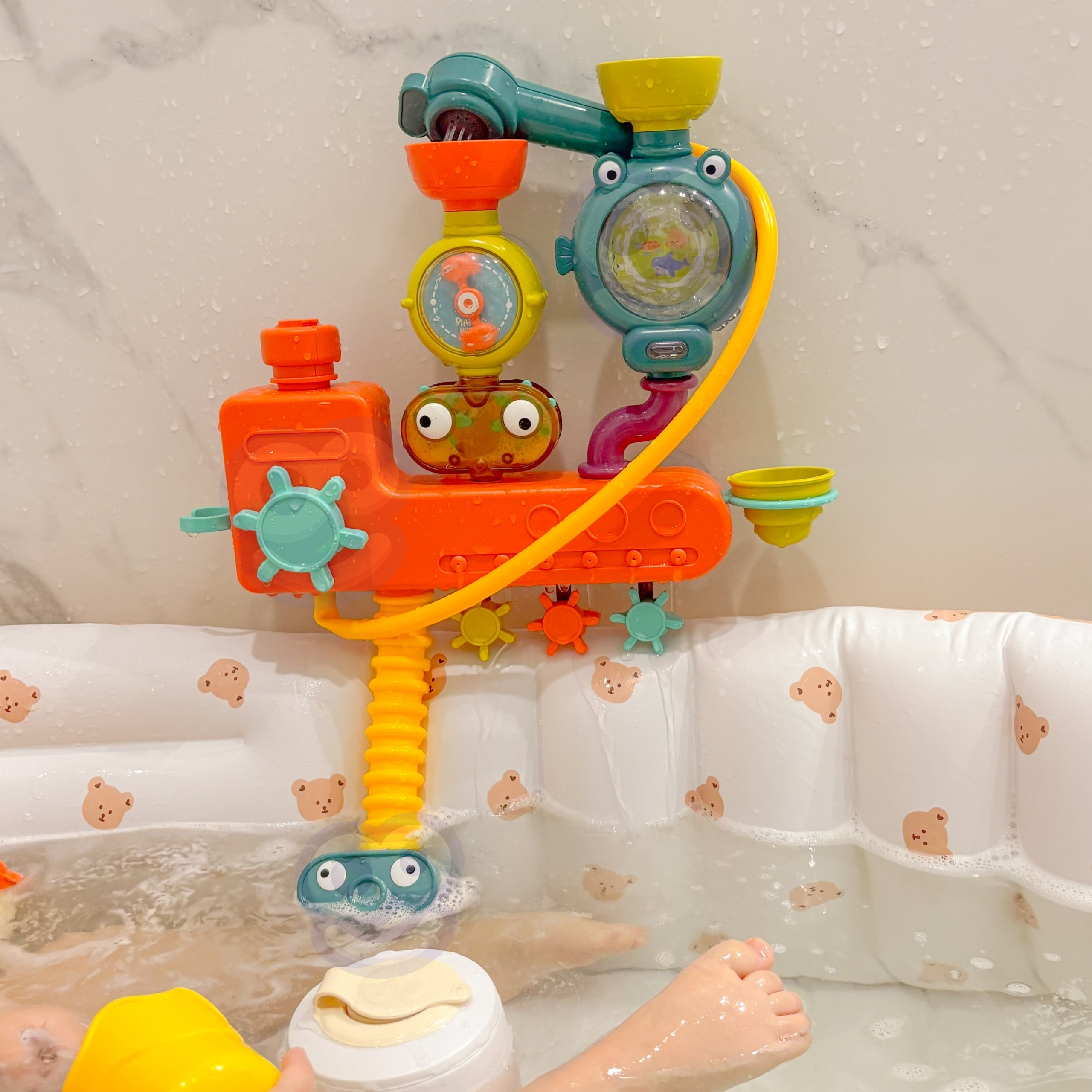 WOOPIE BABY Bath Toy Faucet Shower Fountain Overflow Duck - Slika 2