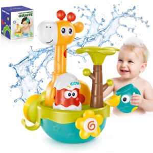WOOPIE BABY Giraffe Bath Toy with Suction Cup Funnel