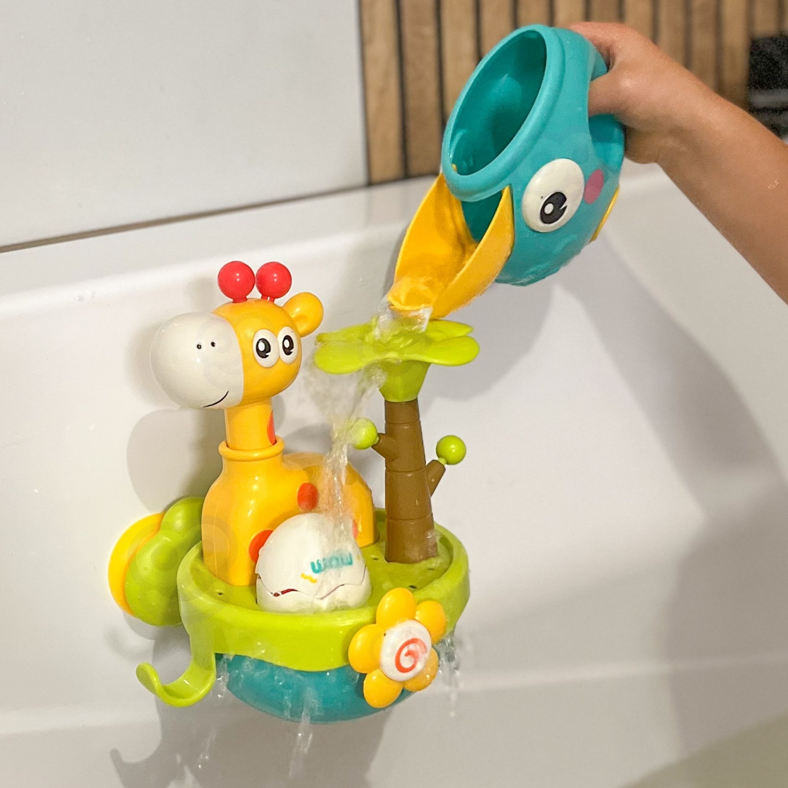 WOOPIE BABY Giraffe Bath Toy with Suction Cup Funnel - Slika 2