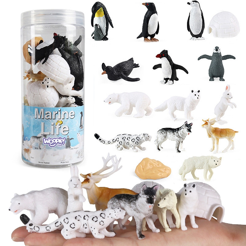 WOOPIE Arctic Animals Figures Set 16 pcs.