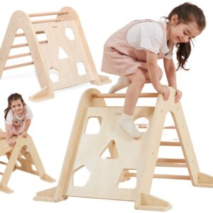 VIGA Wooden Ladder Pikler Climbing Triangle Montessori