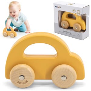 VIGA PolarB Wooden Push Car Yellow