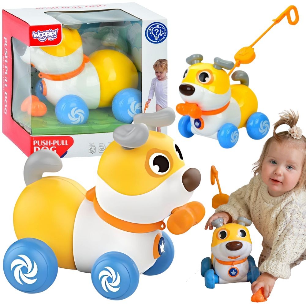 WOOPIE Interactive 2-in-1 Dog Pusher Barking 360° 6m+