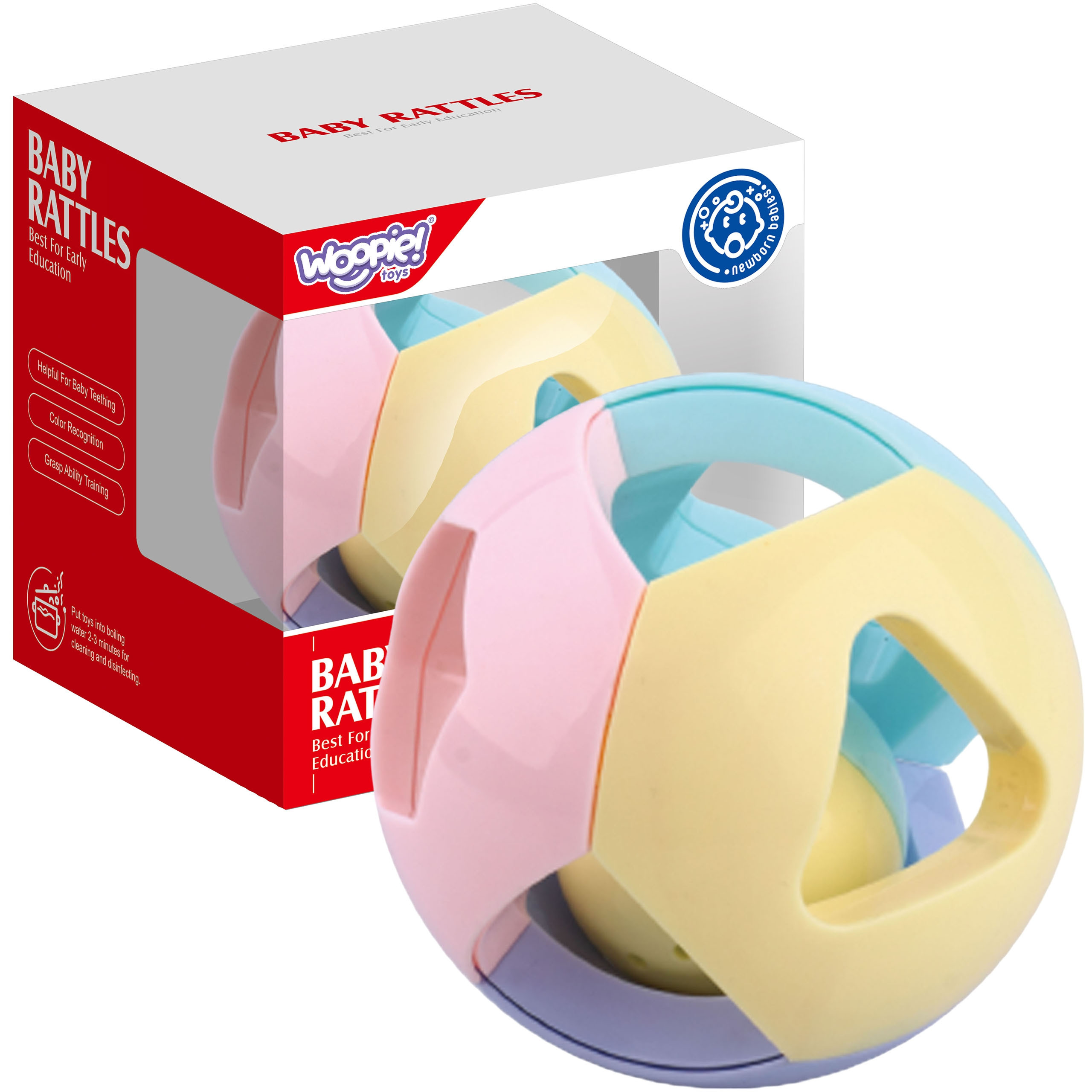 WOOPIE BABY Pastel Rattle Crawling Ball 0m+