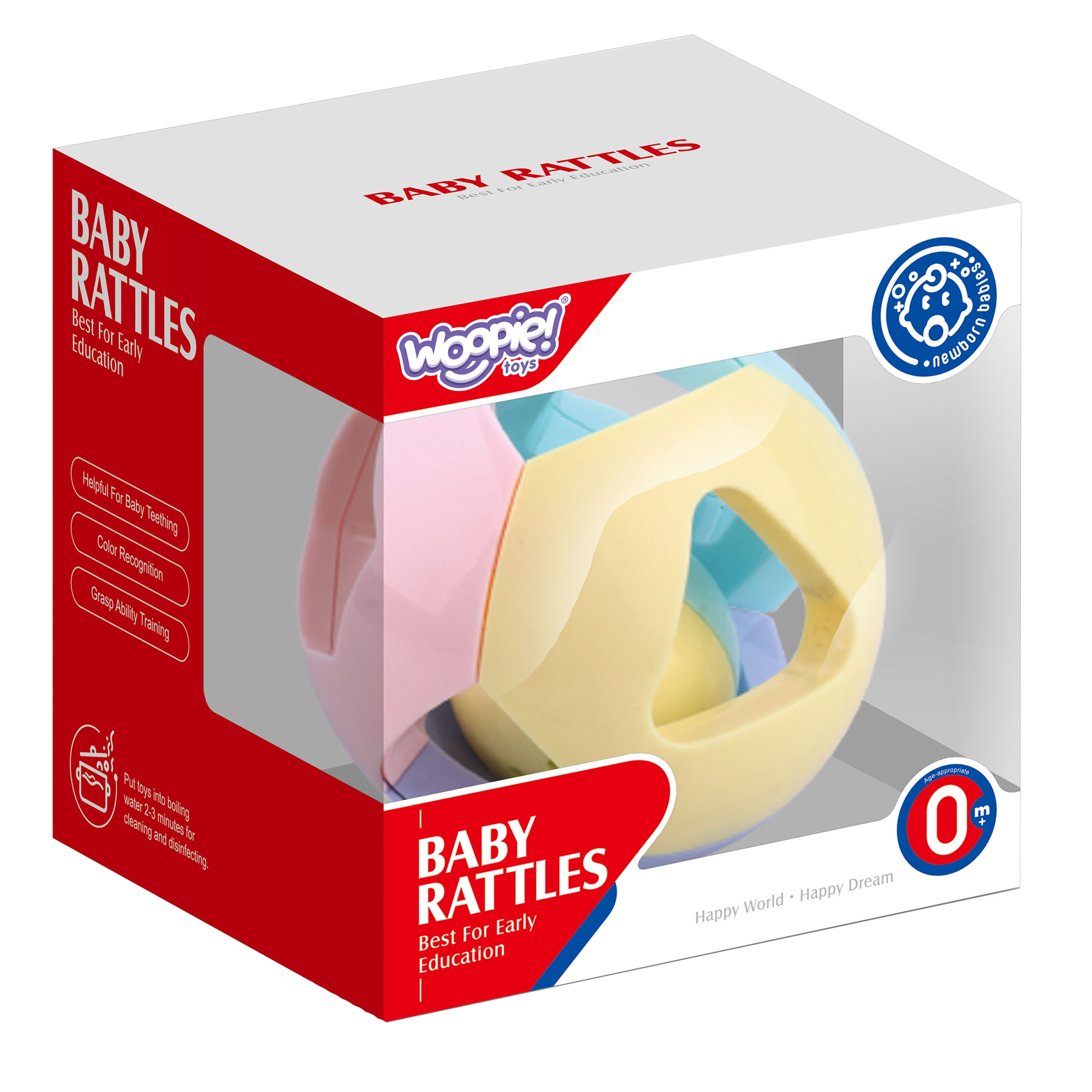 WOOPIE BABY Pastel Rattle Crawling Ball 0m+ - Slika 2