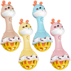 WOOPIE BABY Giraffe Rattle Sensory Teether with Music Montessori 1 pc.