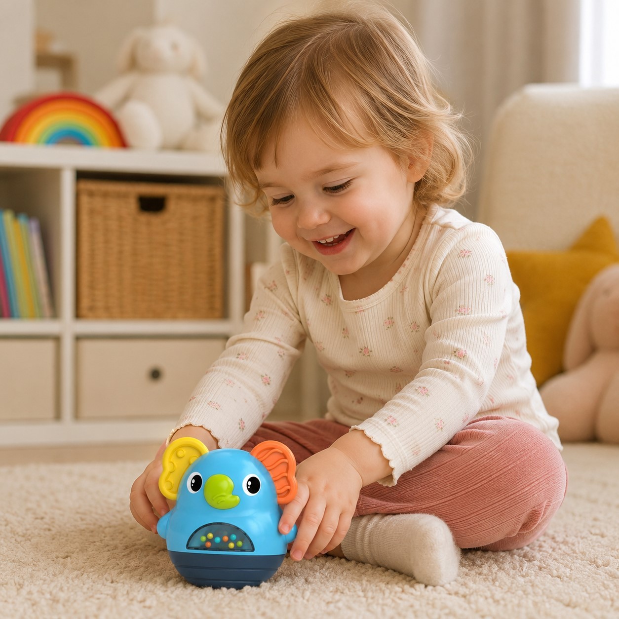 WOOPIE BABY Baby Elephant Rattle Sensory Interactive 6m+ - Slika 2