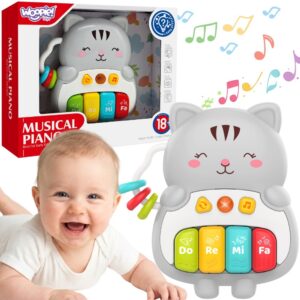 WOOPIE Interactive Piano Kitty Musical Organ Sounds Light 18m+