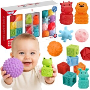 WOOPIE BABY Sensory Puzzles Squeeze Puzzle Sound Learning to Count 20 pcs.