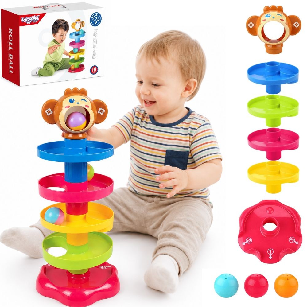 WOOPIE BABY Ball Track Spiral Set + 3 Balls