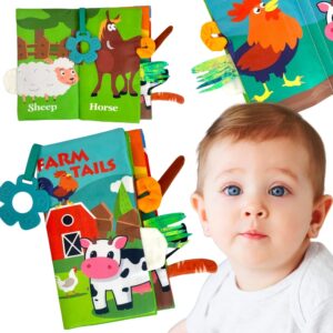 WOOPIE BABY Animal Tails Fabric Book