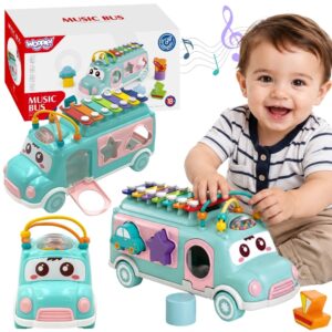 WOOPIE BABY Musical Car Sorter with Cymbals Green