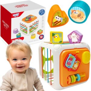 WOOPIE Educational Cube Sorter 4 in 1 Shapes 18m+