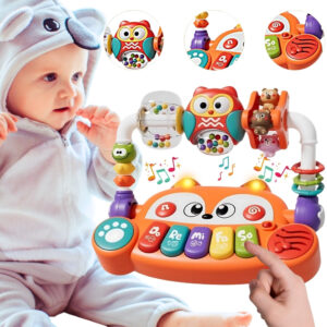 WOOPIE BABY Interactive Educational Piano Sensory Fox LED Rattles