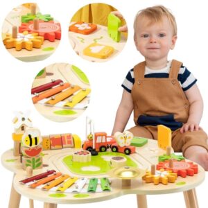 VIGA PolarB edukativni stolić Activities Pyramid Cymbals senzorni Montessori
