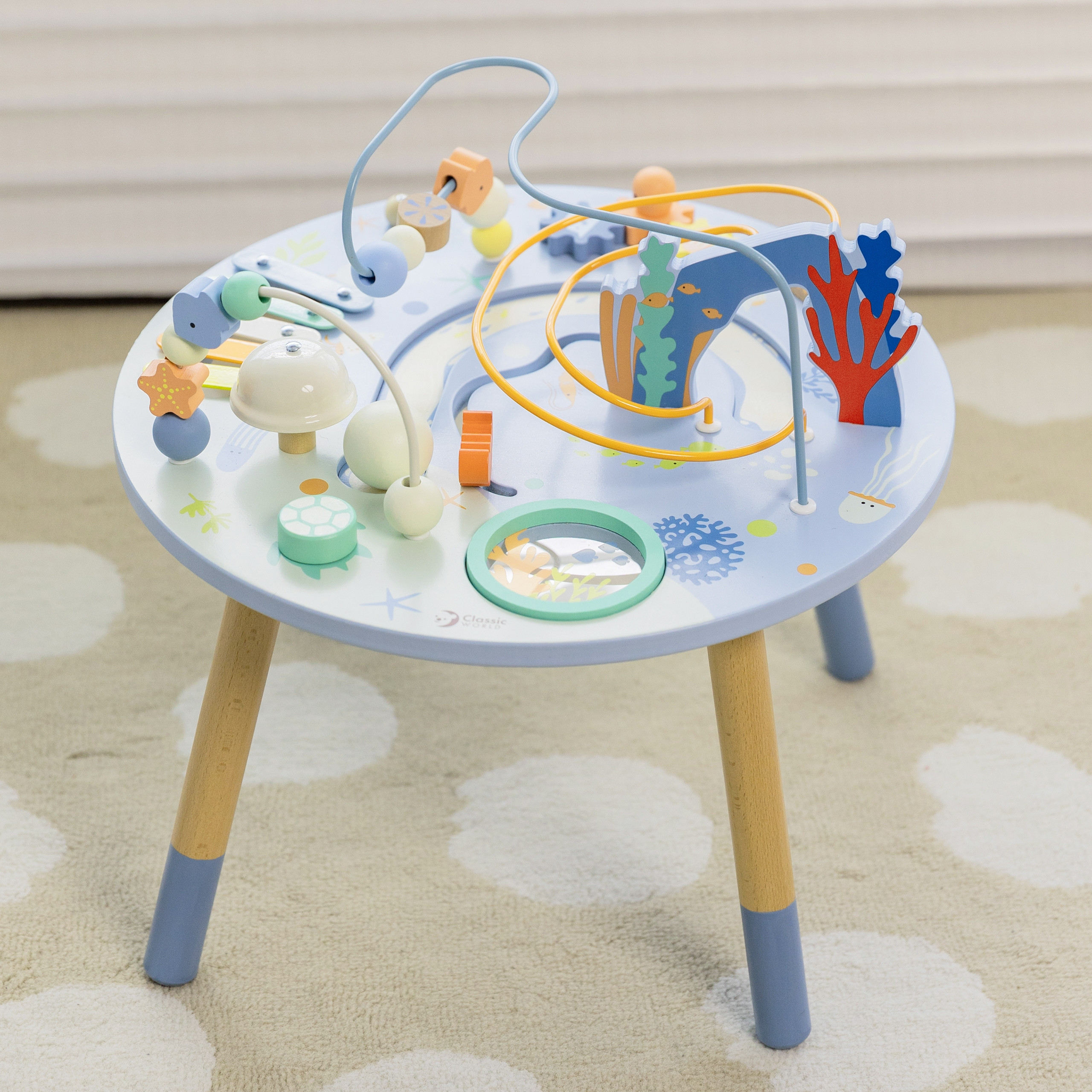 CLASSIC WORLD Wooden Activity Table "Sea Life" Musical and Educational - Slika 2