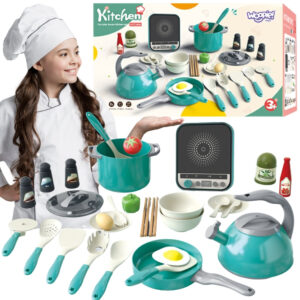 WOOPIE Little Chef’s Set Induction Pots Frying Pan Kettle Green 30 pcs.