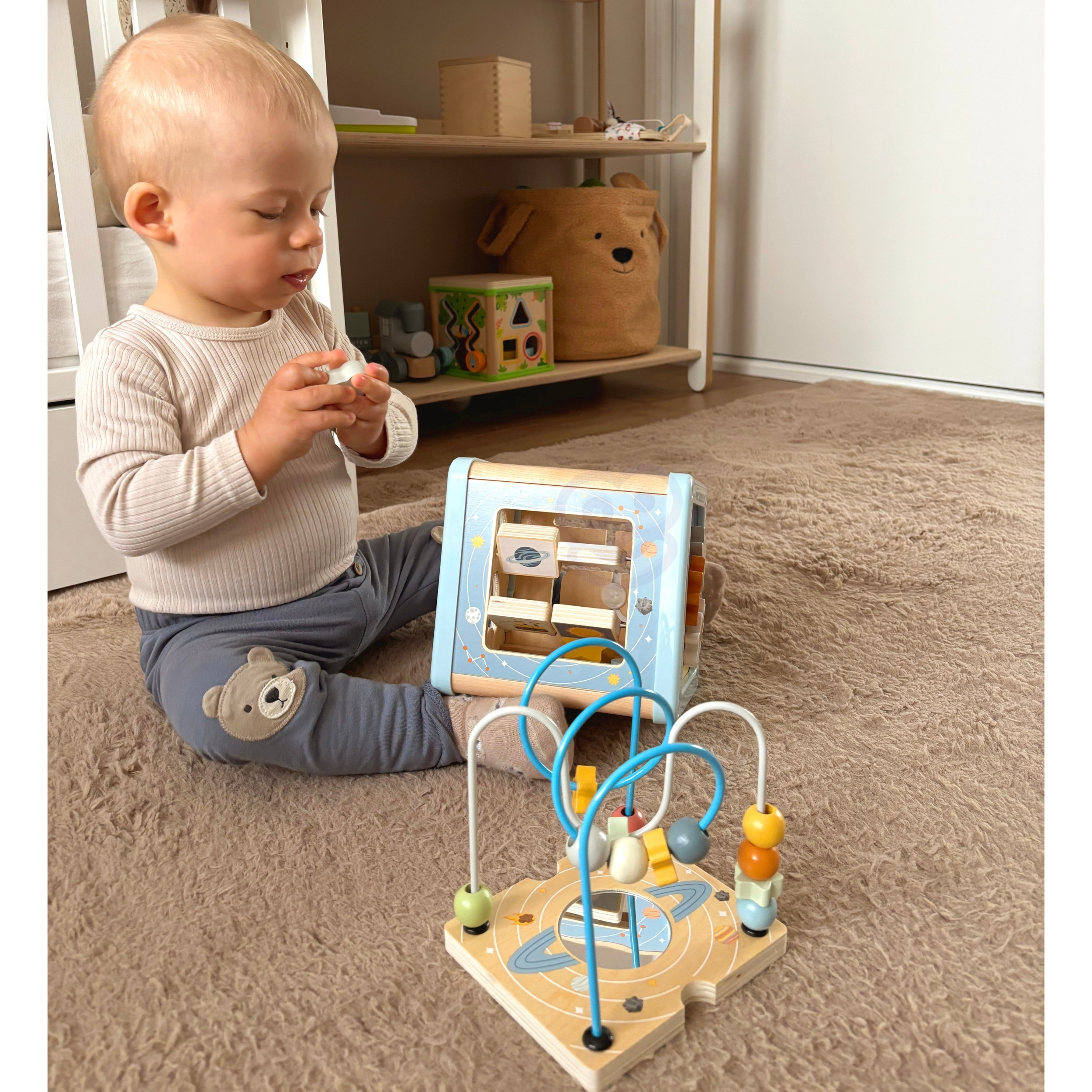 TOOKY TOY Wooden Activity Cube Space Sorter Maze - Slika 2