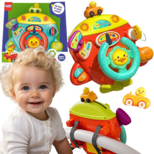 WOOPIE BABY Interactive Steering Wheel Airplane Vehicle for Crib Stroller Effects 18m+