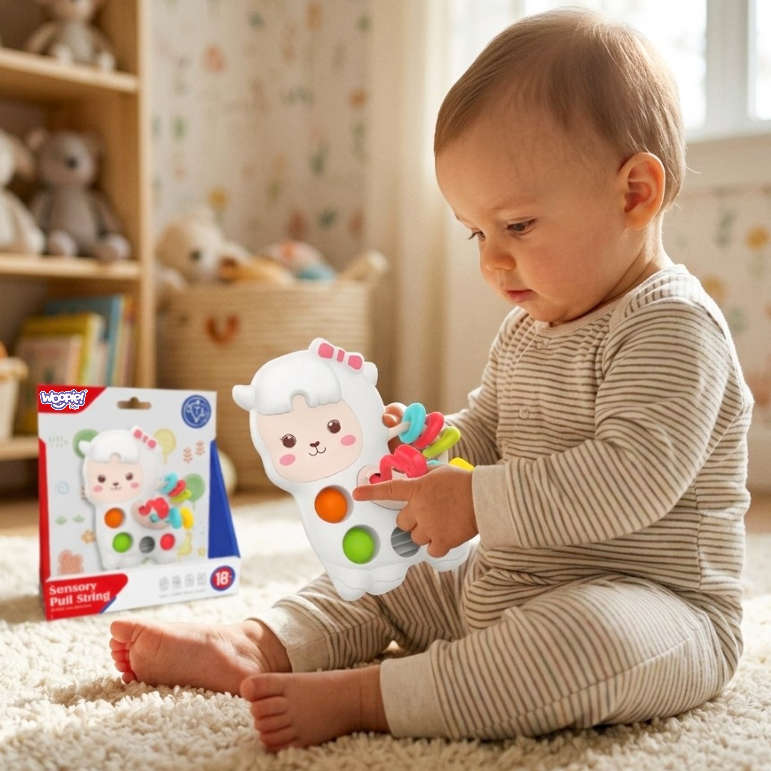 WOOPIE BABY Sensory Manipulative Toy Montessori Llama 18m+ - Slika 2