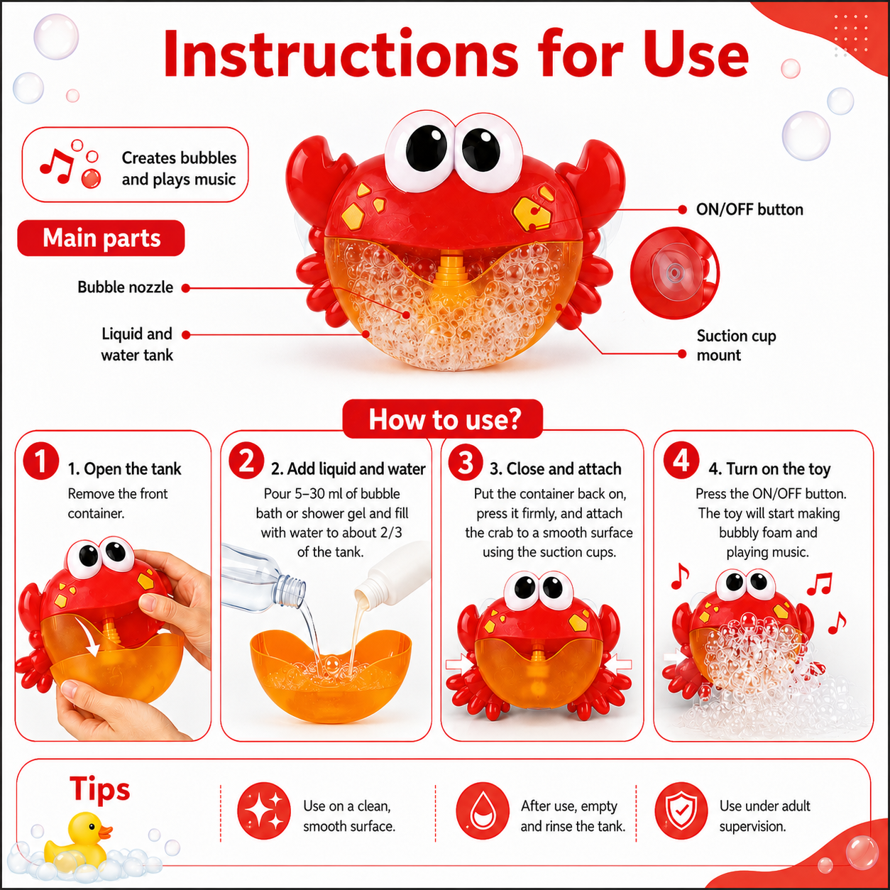 WOOPIE BABY Bubble Bath Toy with Melody - Slika 6