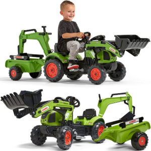 FALK Tractor with Trailer CLAAS Arion Backhoe BUCKET + Loader From 2 Years