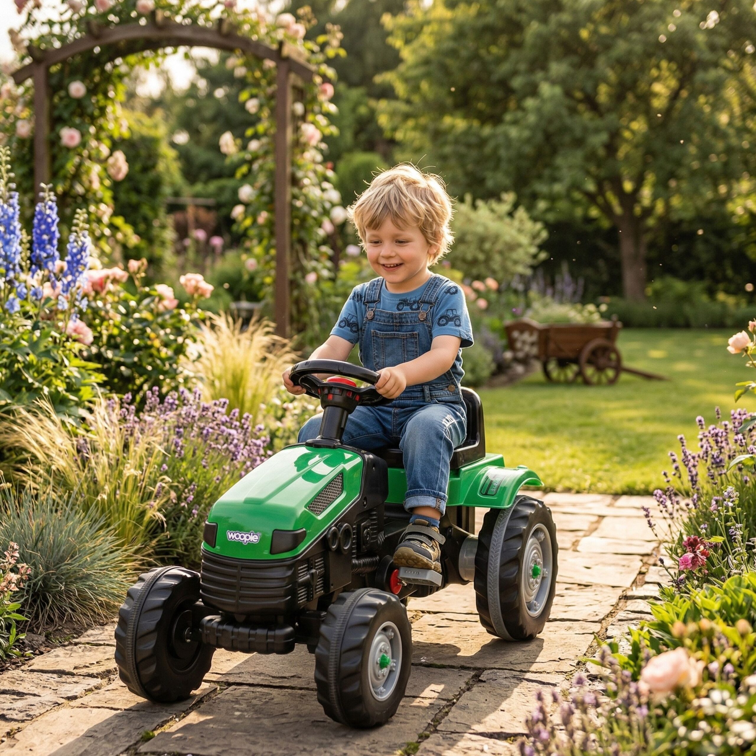 WOOPIE Pedal Tractor Farmer GoTrac Tractor Silent Wheels - Slika 2
