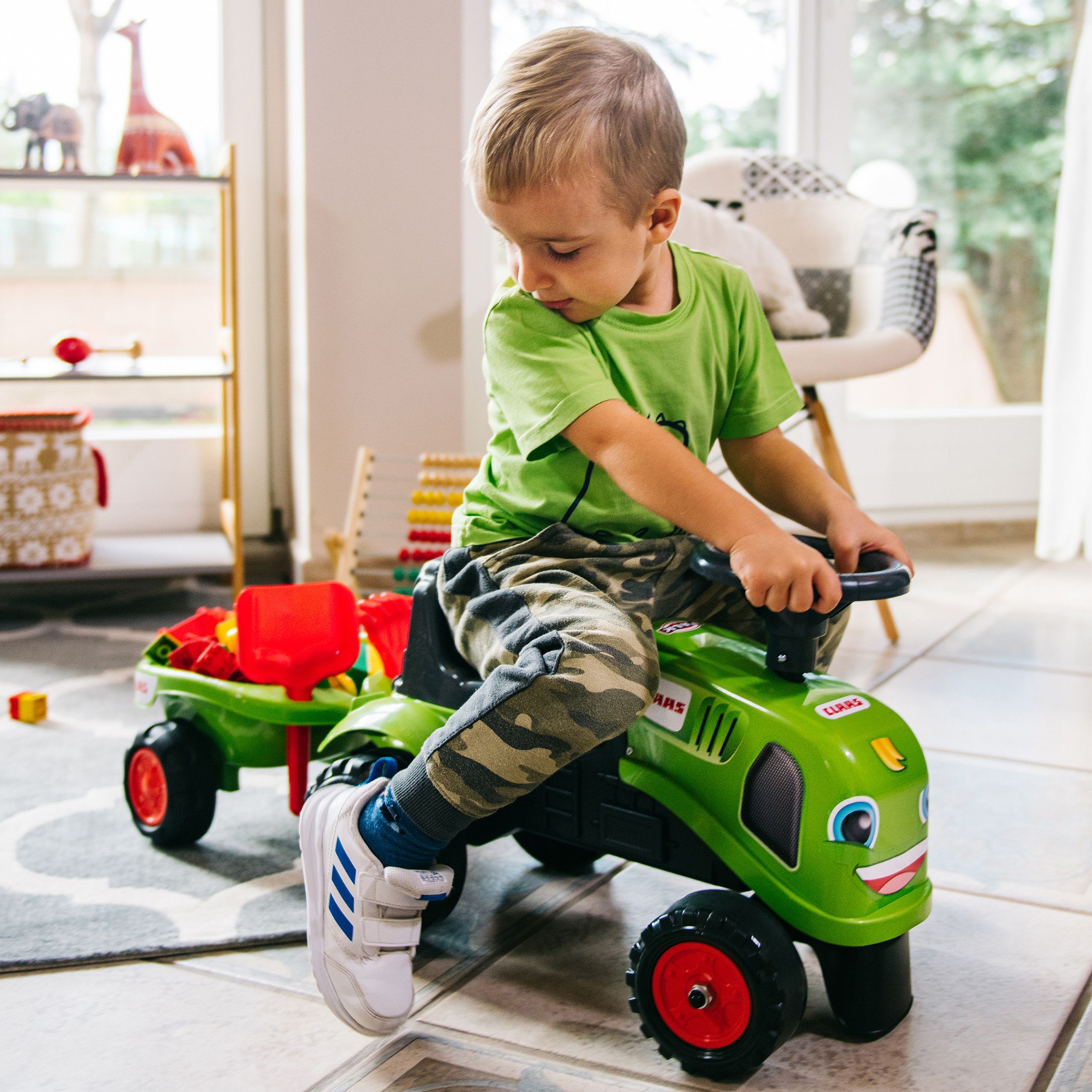 FALK Baby Claas Green Tractor with Trailer + Accessories for ages 1-3 - Slika 2
