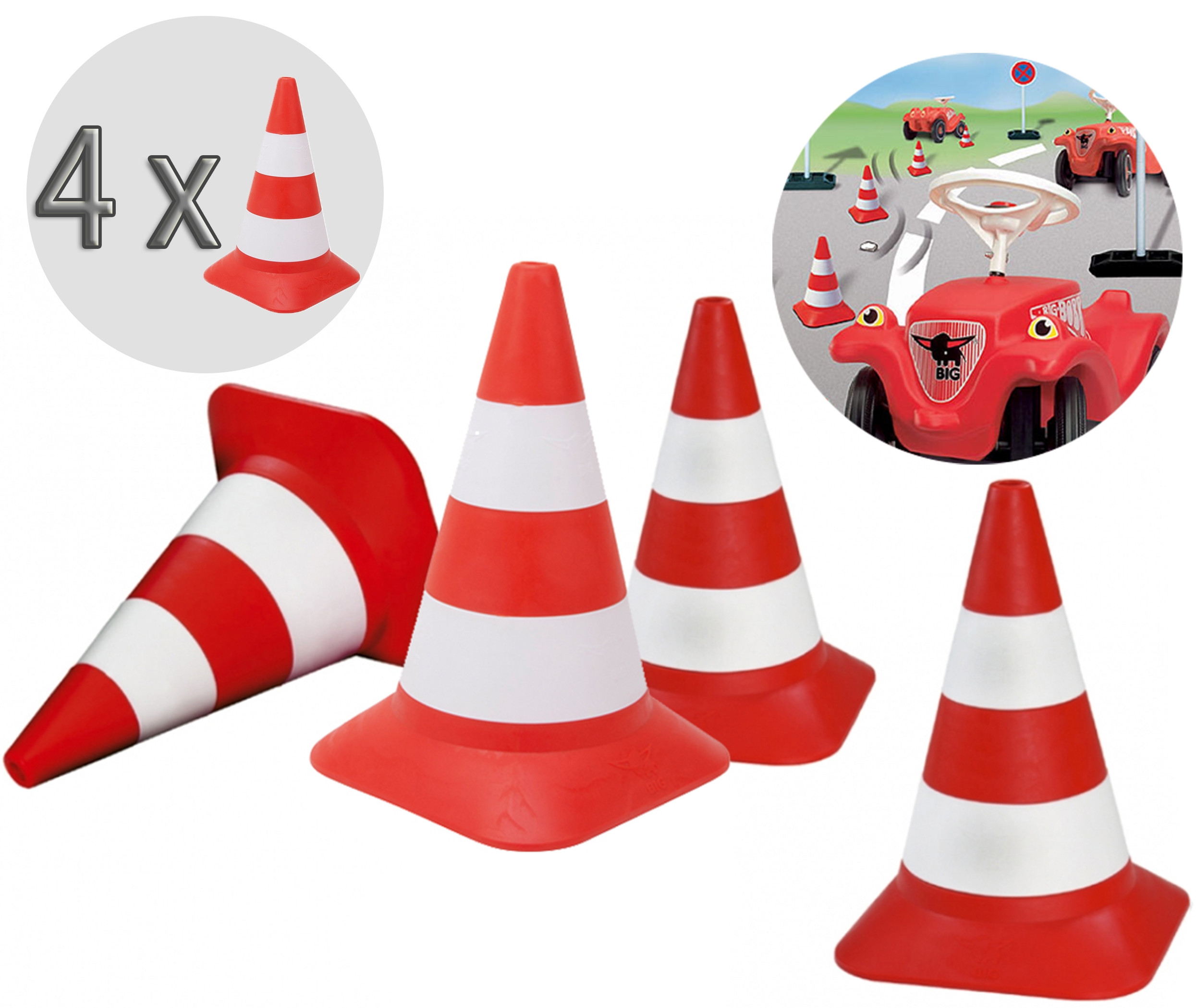 BIG Road Cones Set of 4 cones