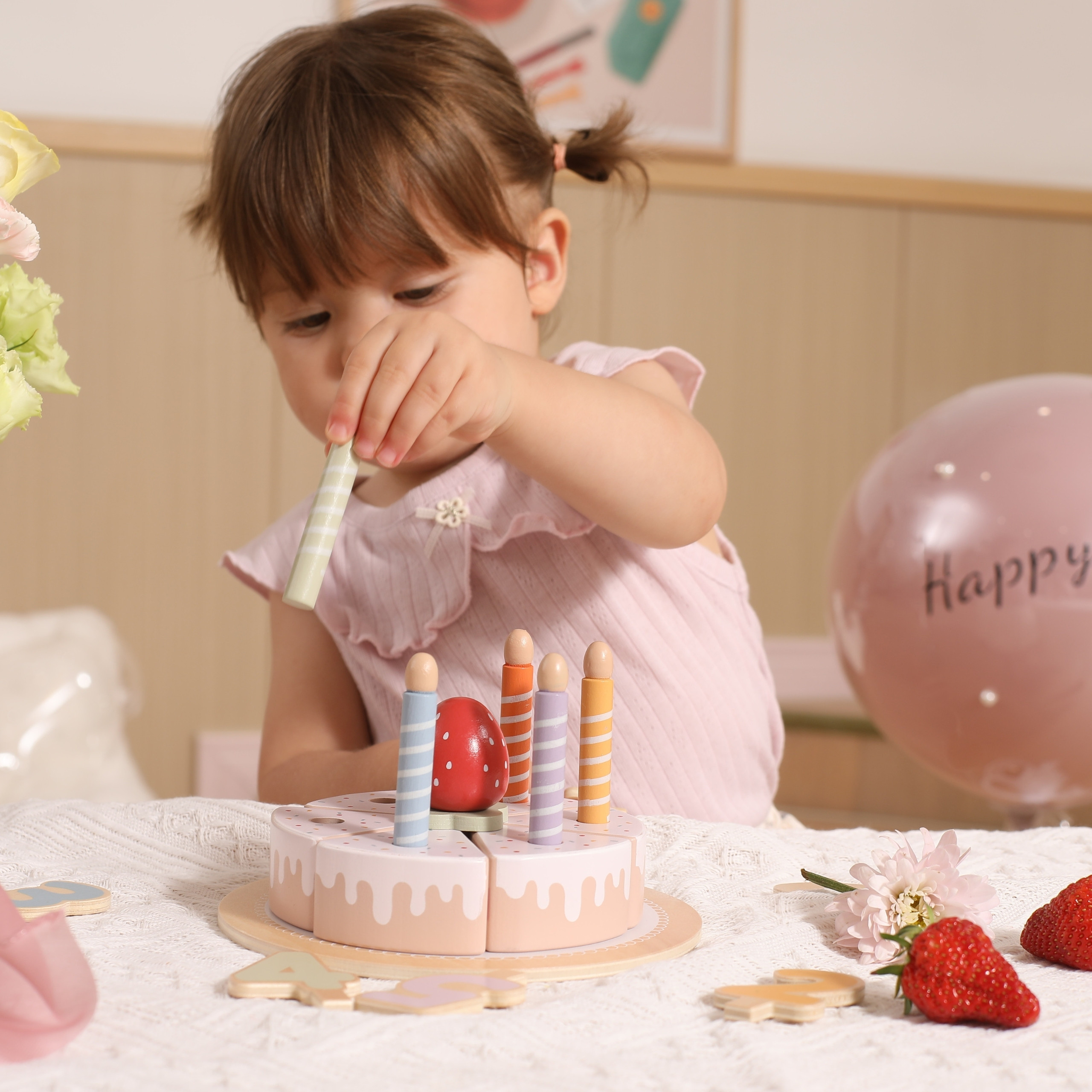 VIGA Wooden Birthday Cake for Slicing - Slika 3