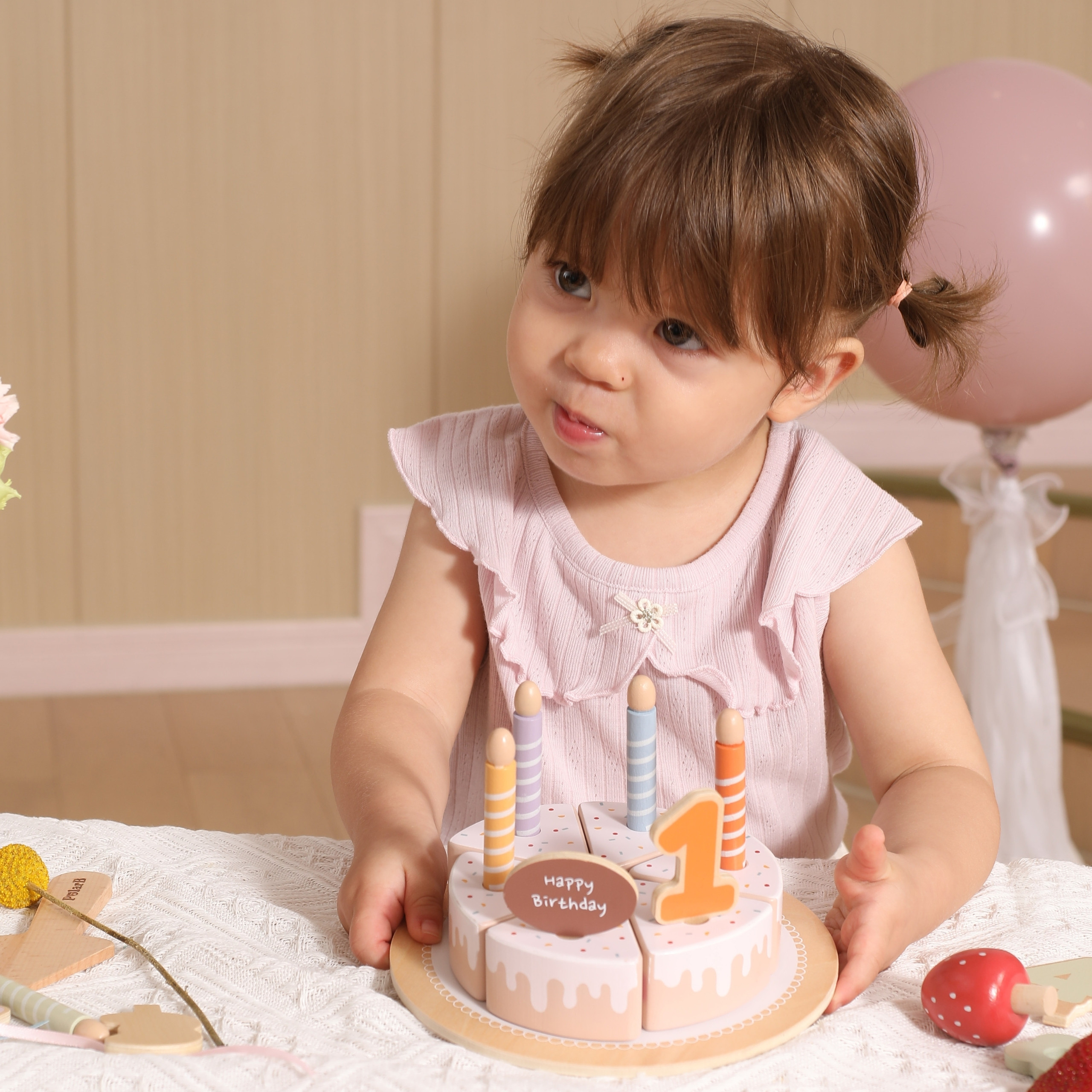 VIGA Wooden Birthday Cake for Slicing - Slika 5