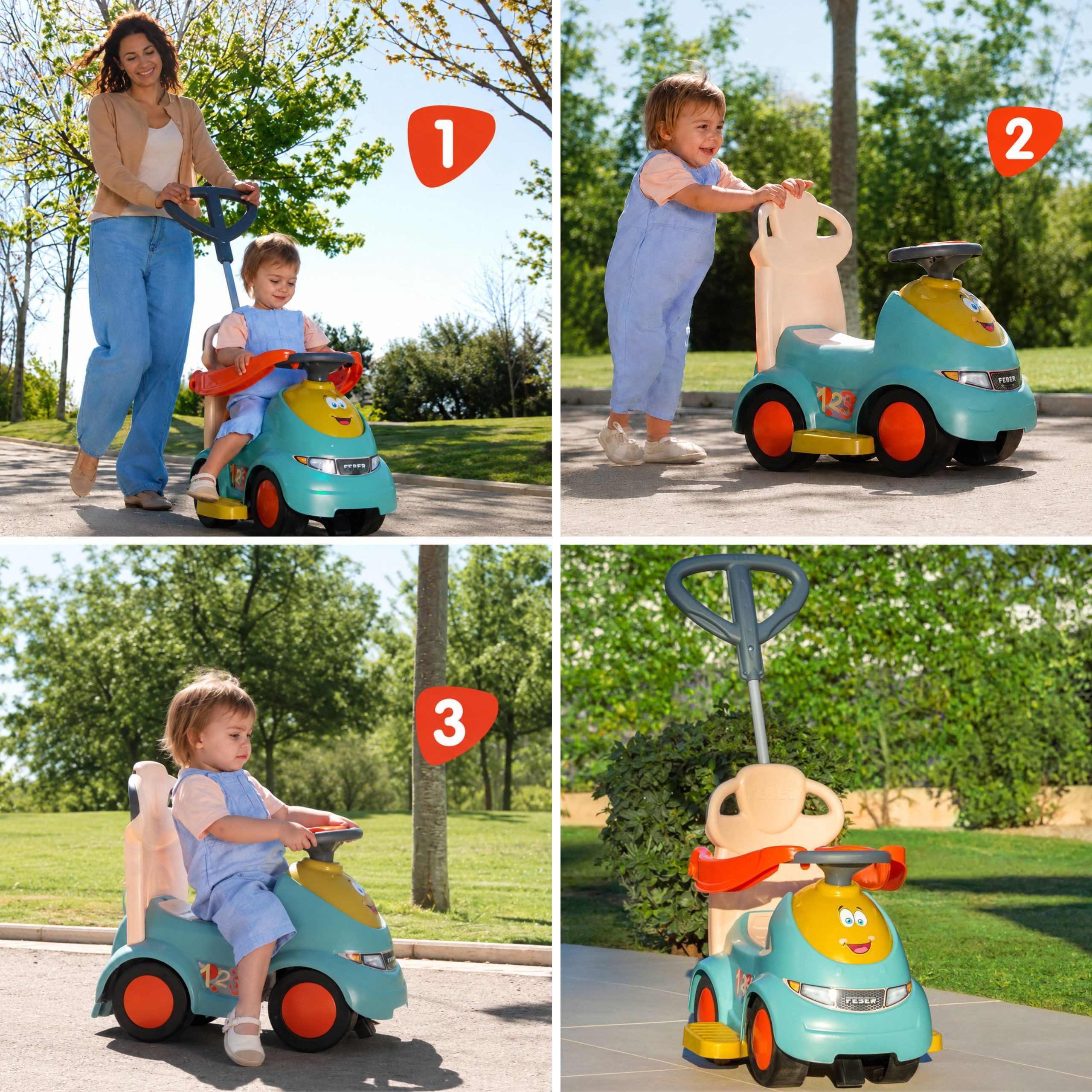 FEBER Ride-on Pusher Rocker CASUAL PUSH N'GO Multifunctional 5-in-1 - Slika 2