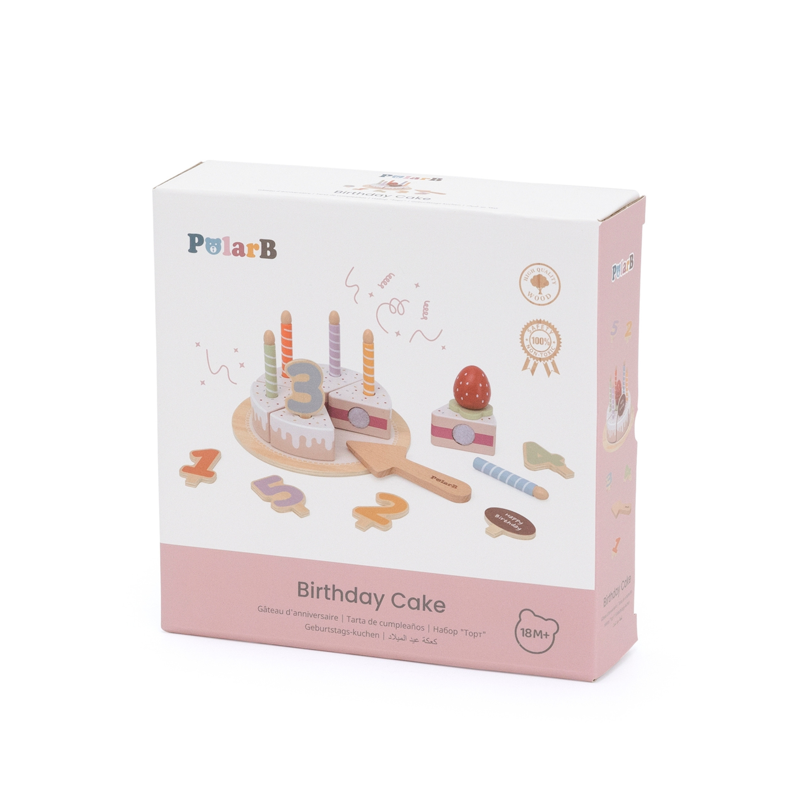 VIGA Wooden Birthday Cake for Slicing - Slika 7