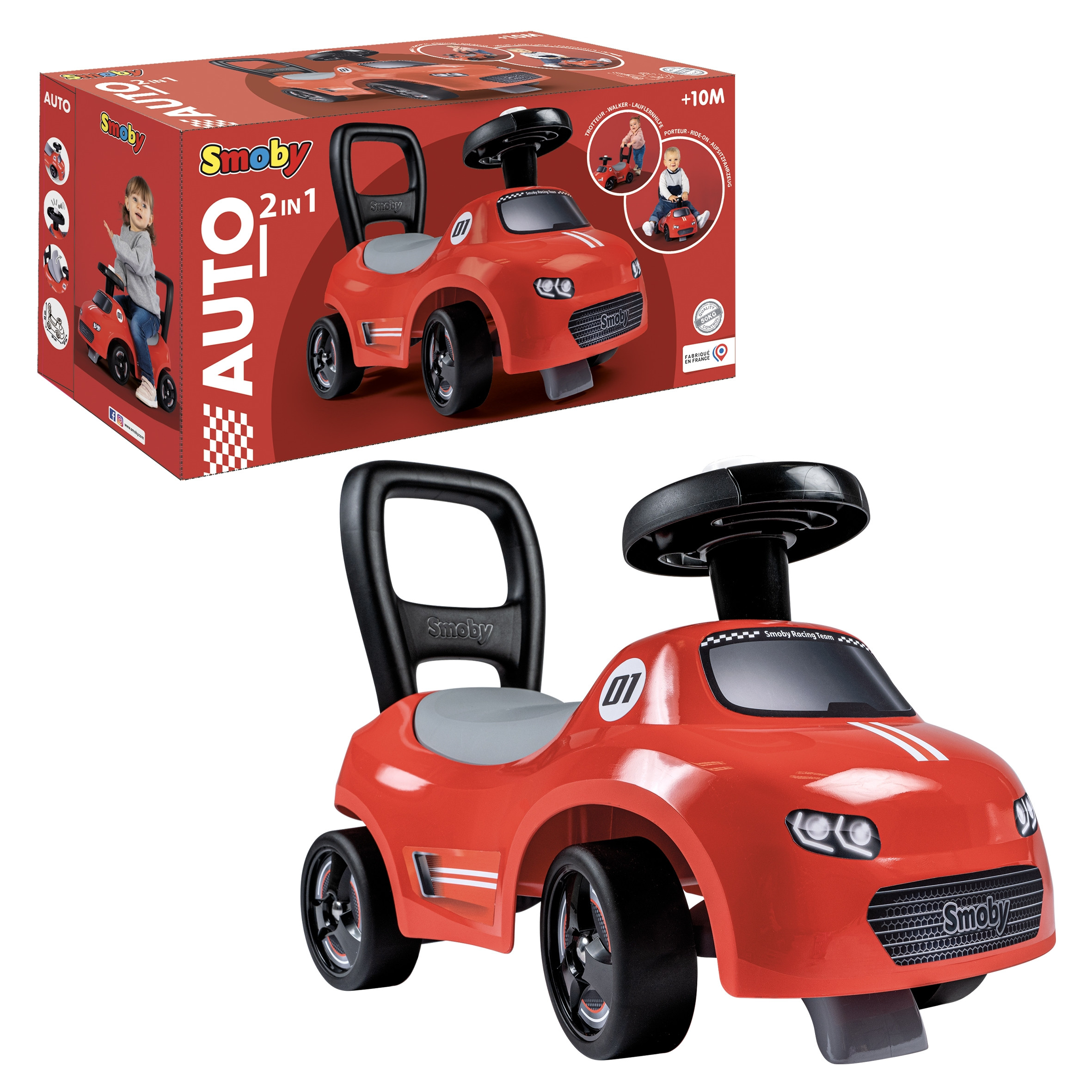 Smoby Red Ride-On with Horn