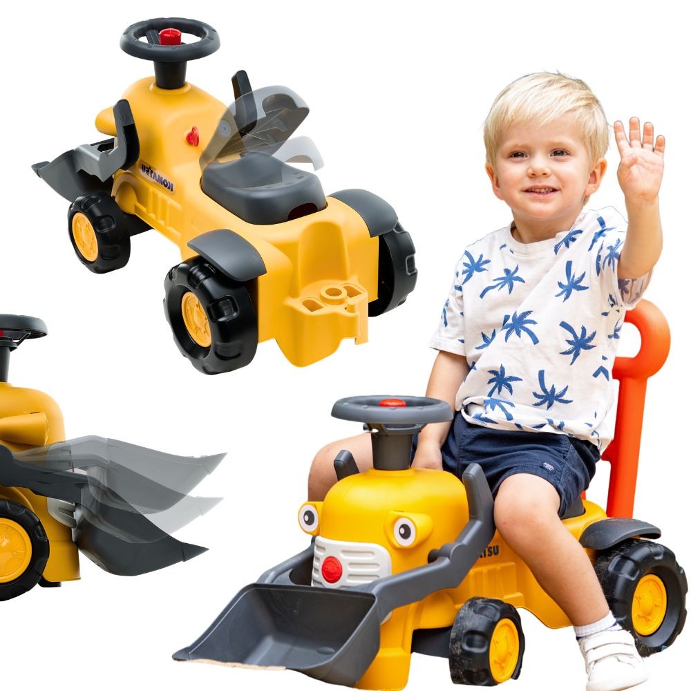FALK Komatsu Ride-on Tractor Excavator with Bucket and Horn 1-3 Years