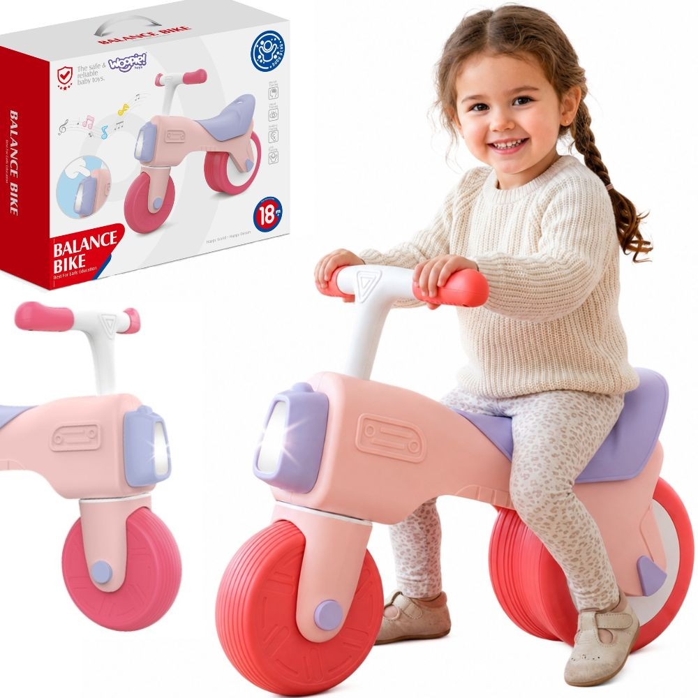 WOOPIE Balance Bike Ride-On Sound 18m+ Pink