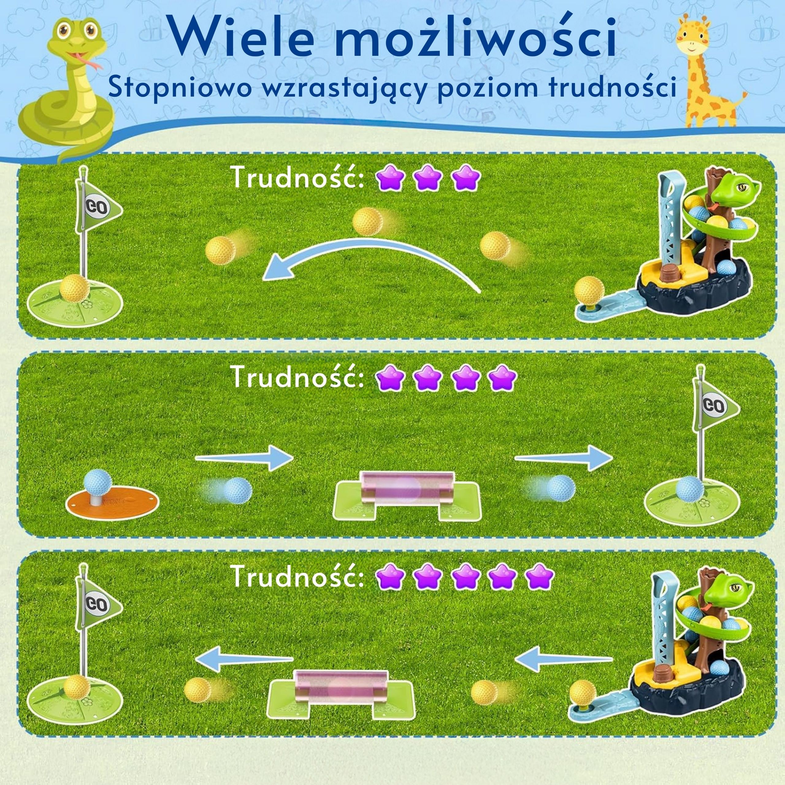 WOOPIE Mini Golf Arcade Game SNAKE GOLF - Slika 2