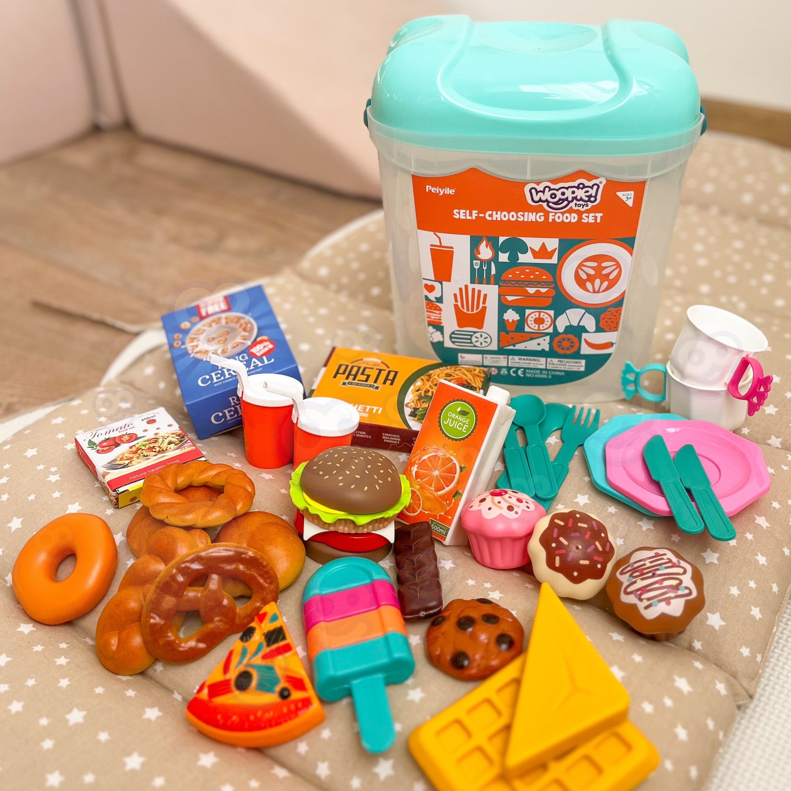 WOOPIE Little Confectioner's Set Sweets and Desserts in a Bucket 40 pcs. - Slika 4