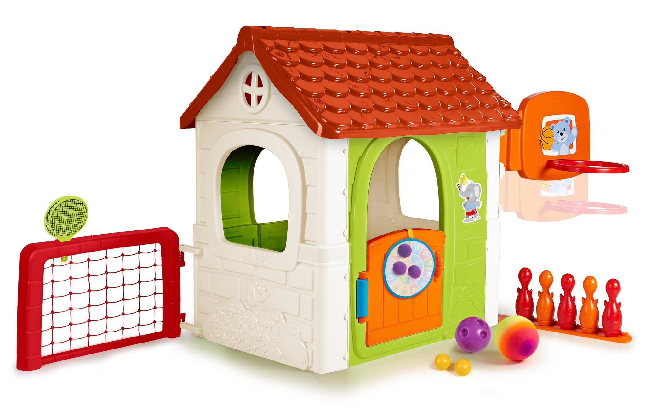 FEBER Activity House 6-in-1 Multifunctional Playhouse with Games Included