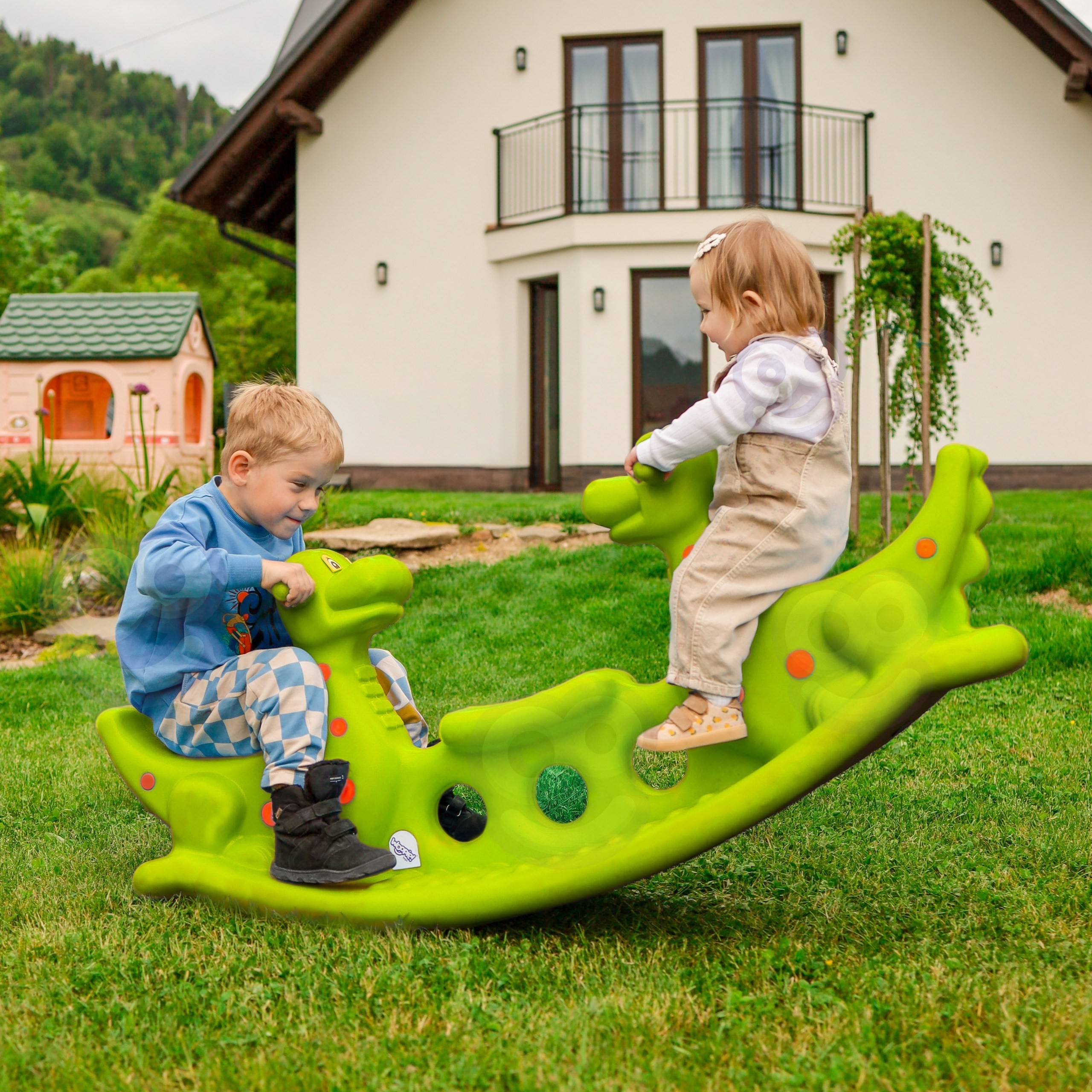 WOOPIE Dino Multi-Person Balance Swing Light Green - Slika 2