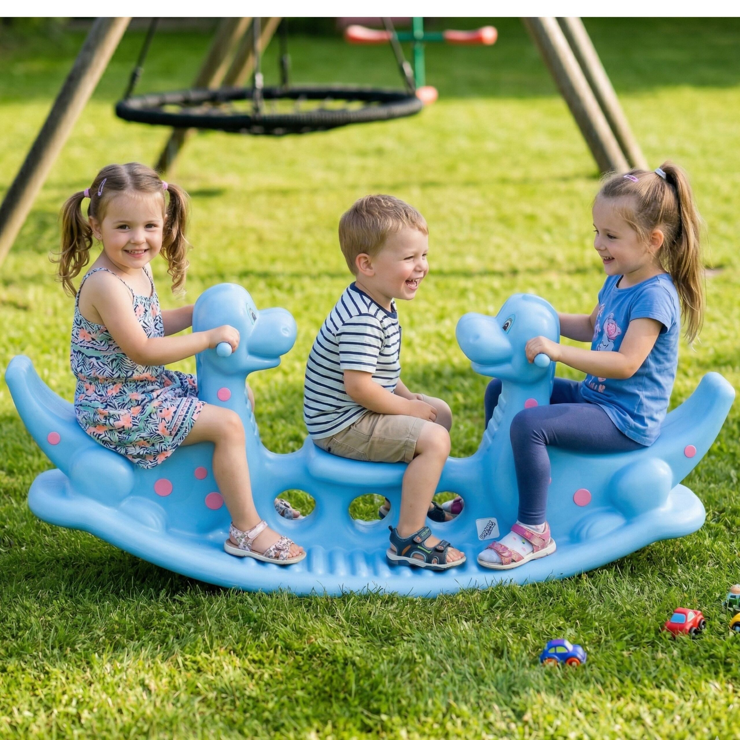 WOOPIE Dino Rocker Balance Swing Light Blue - Slika 2