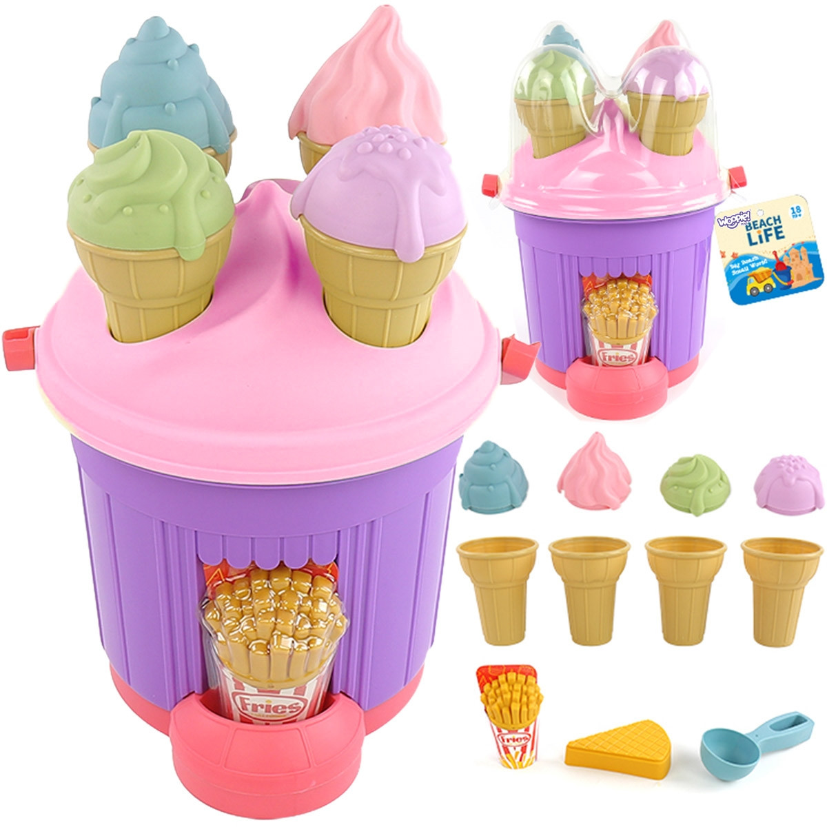 WOOPIE Sandbox Set Ice Cream Molds Ice Cream Bucket for Sand