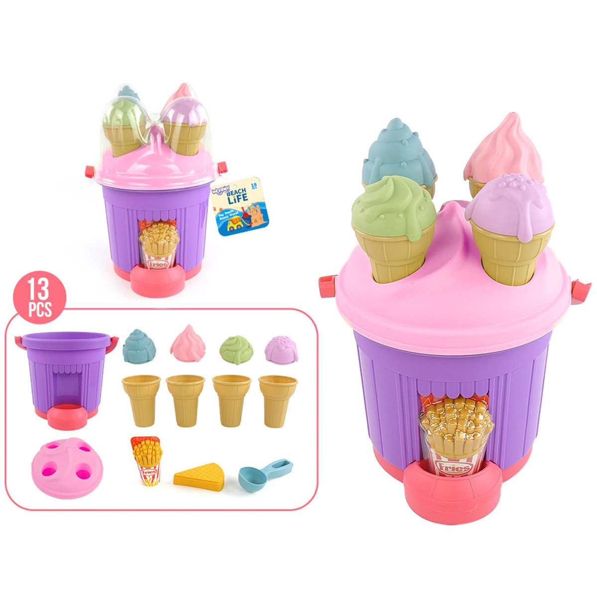 WOOPIE Sandbox Set Ice Cream Molds Ice Cream Bucket for Sand - Slika 2