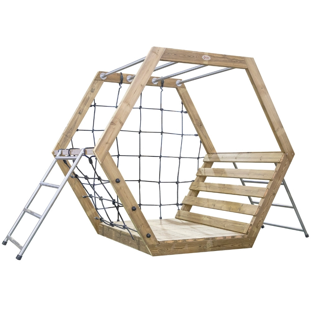 CLASSIC WORLD EDU Wooden Playground XXL Hexagonal Climbing Set