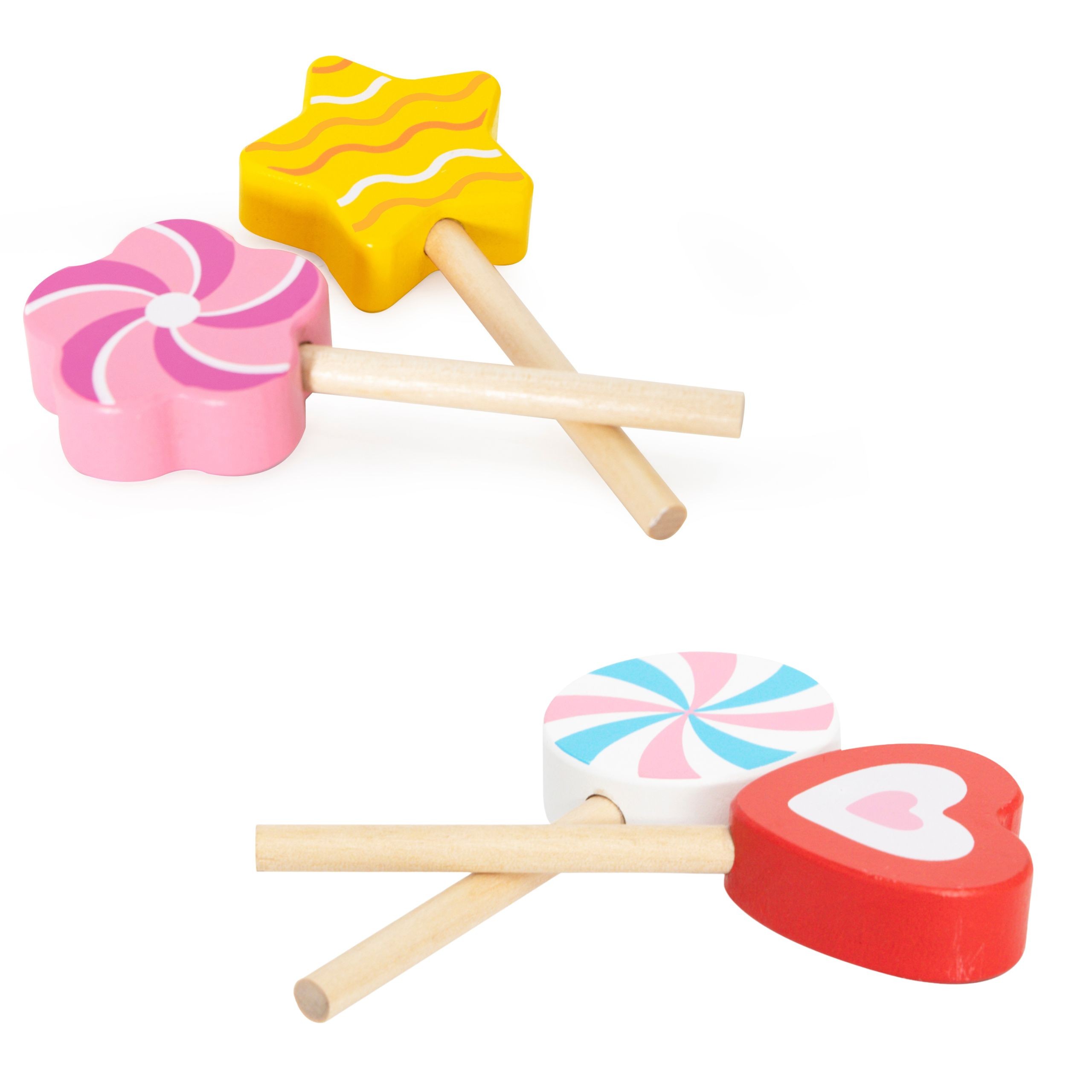 VIGA Wooden Lollipops Confectionery Shop Set of 6 for Children 18m+ - Slika 6
