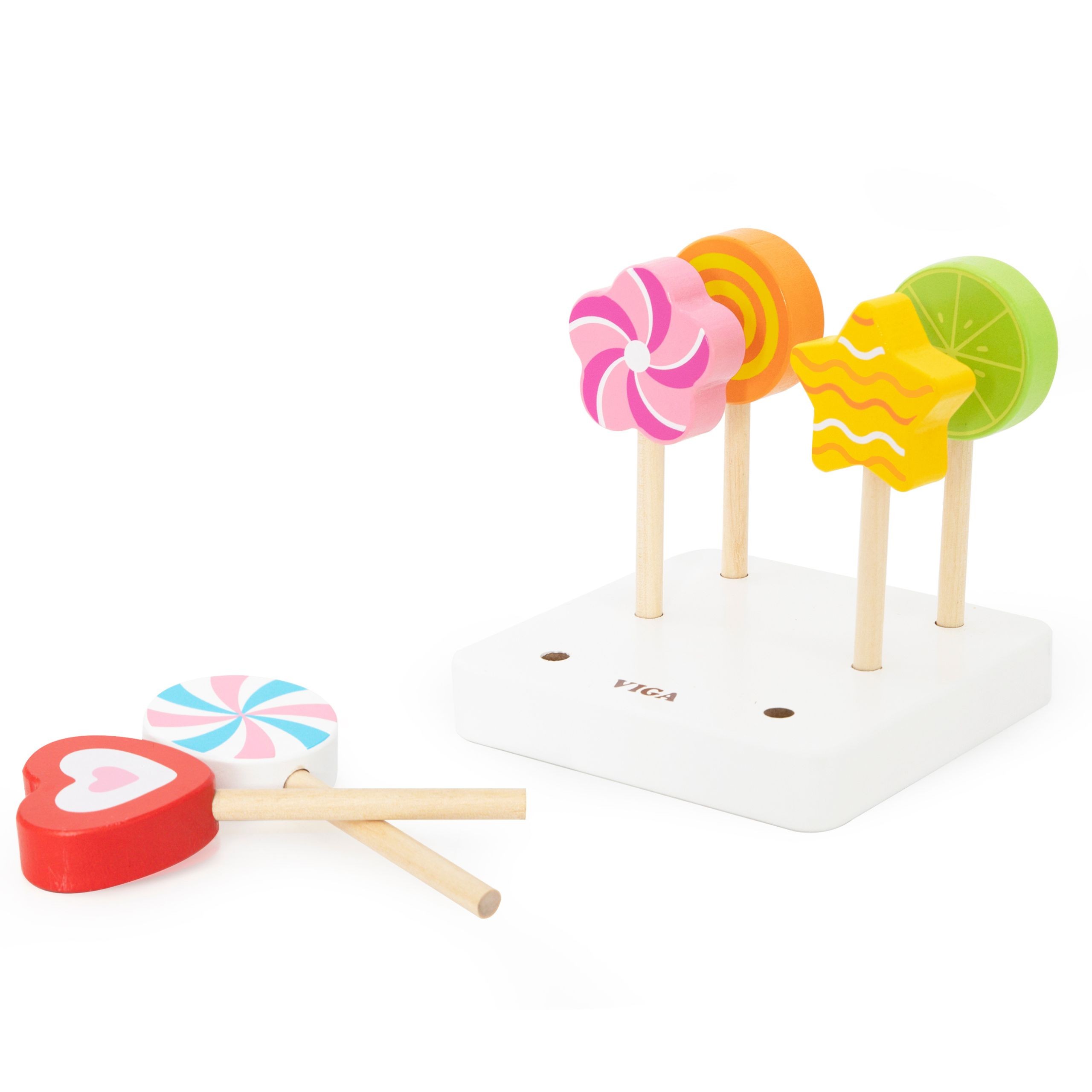 VIGA Wooden Lollipops Confectionery Shop Set of 6 for Children 18m+ - Slika 7