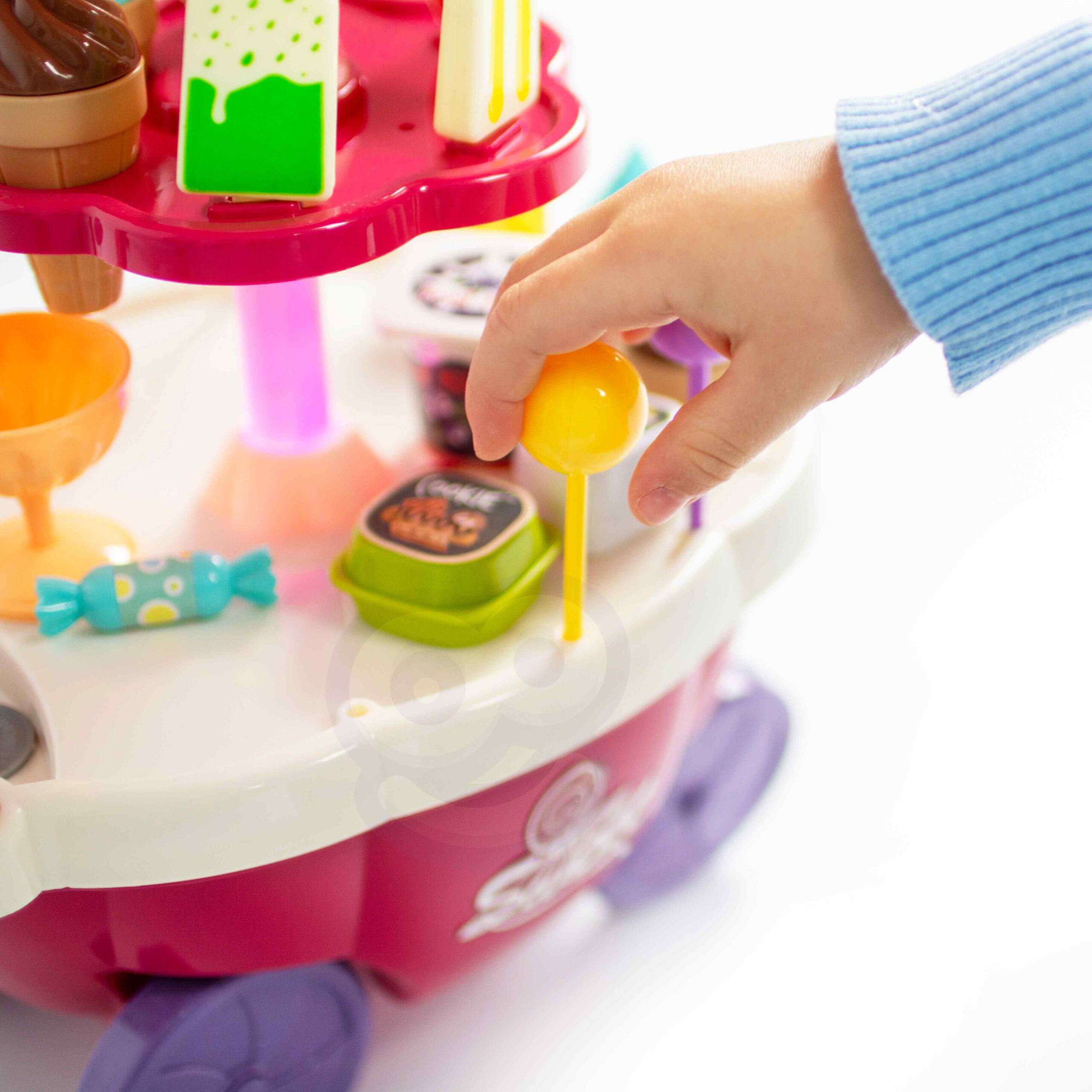WOOPIE Food Truck Confectionery Trolley Ice Cream Sweets Stand Sound Light + 36 Accs - Slika 2