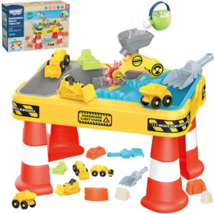 WOOPIE Water Table 2 in 1 Sandbox Construction Site + 4 Cars 12 pcs.