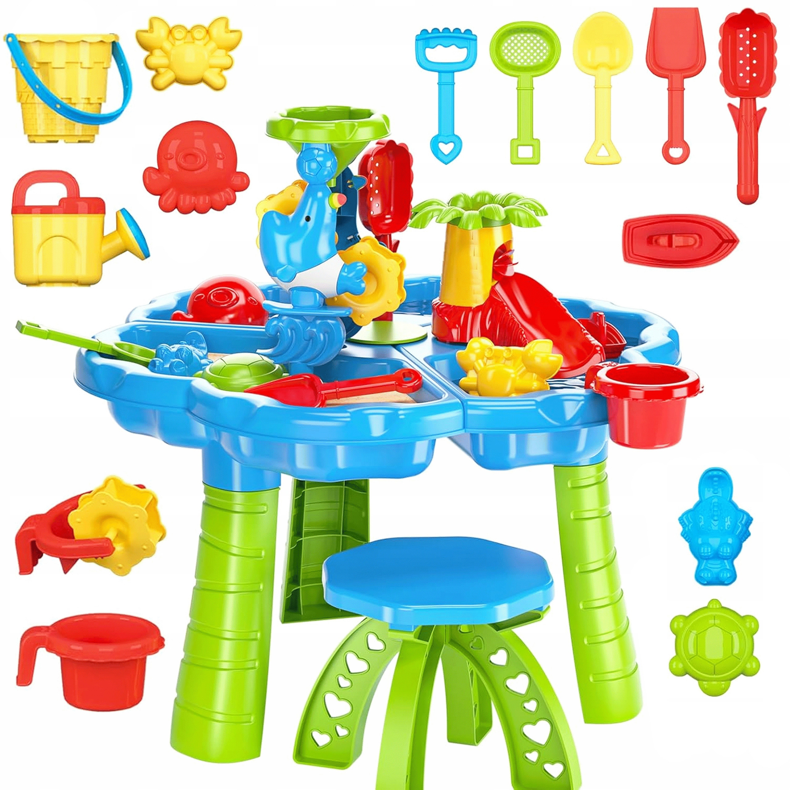 WOOPIE Water Table 2 in 1 Sandbox with Chair Aquapark with Dolphin